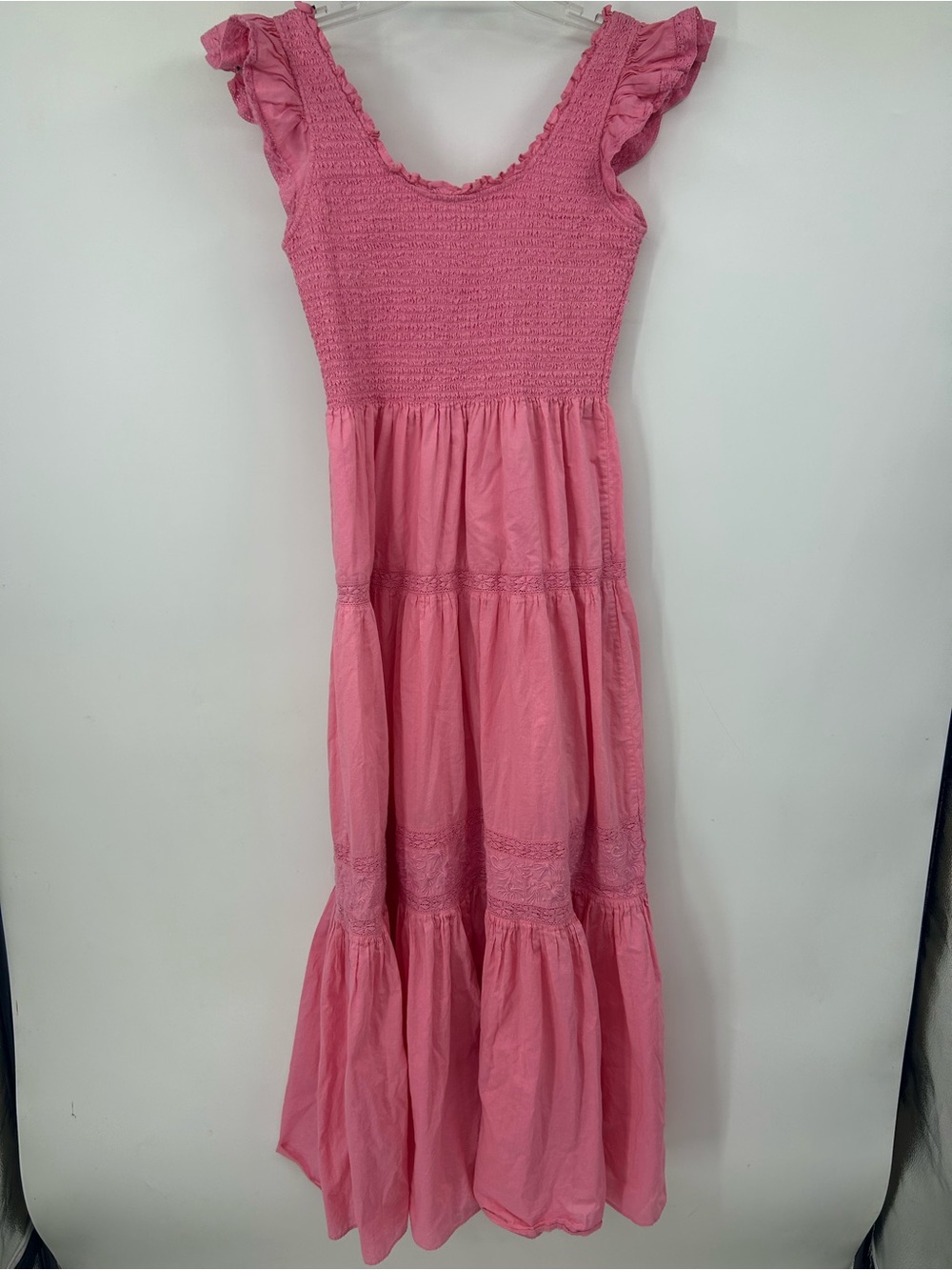LoveShackFancy Pink Chessie Maxi Dress Size M - Picture 4 of 11